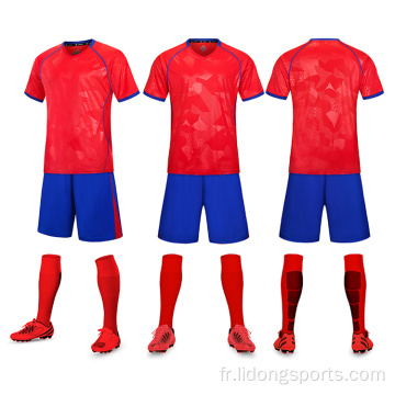 Pratiques de football noir Jersey Youth Soccer Uniforms sets